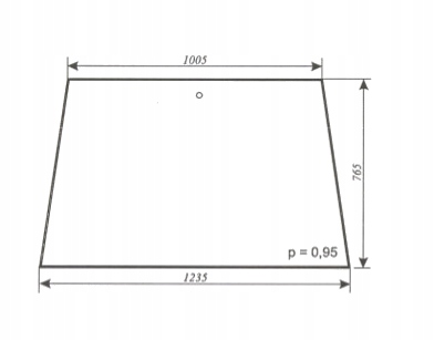 szyba przednia ciągnika URSUS C-330, 2812, MF-255 Zamość prod. 1998