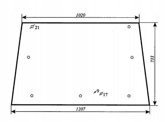 szyba tylna Massey Ferguson 675, 690, 698, 699, 1004, 1007, 1014, 1024