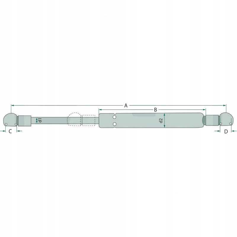 Siłownik Gazowy Maski Deutz Agrotron 4.70