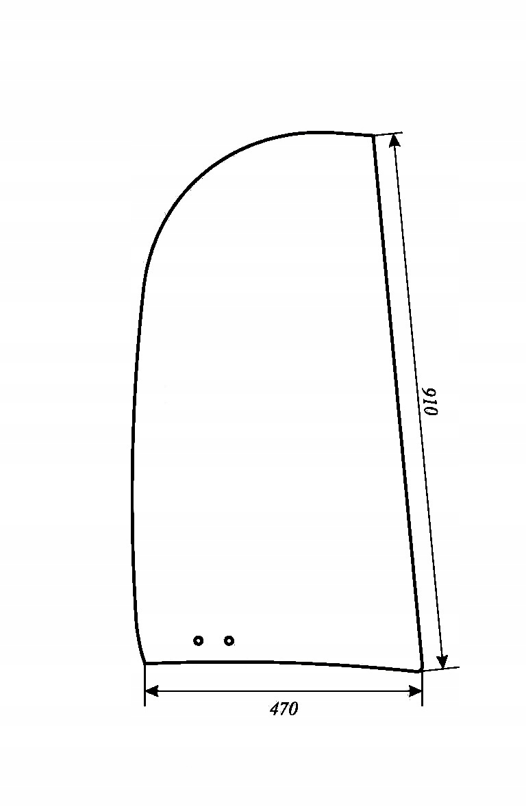 Szyba boczna prawa przesuwna JCB 8025, 8026, 8030, 8035 CTS ZTS