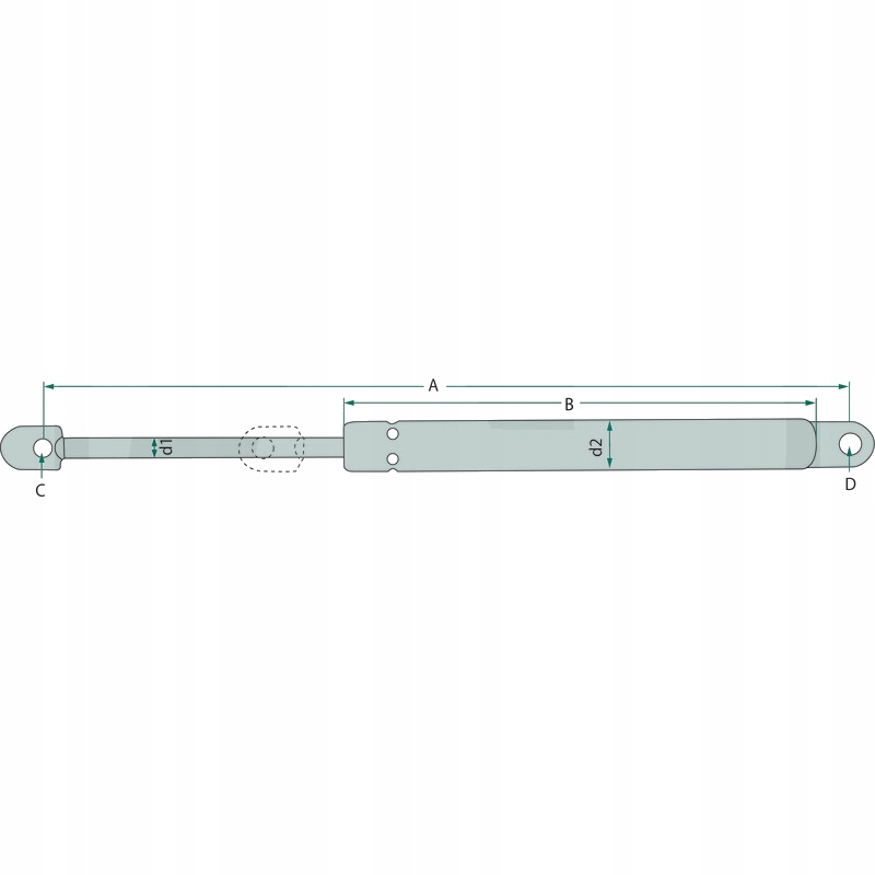 Siłownik Gazowy Szyby Przedniej Same Centuro,Tiger