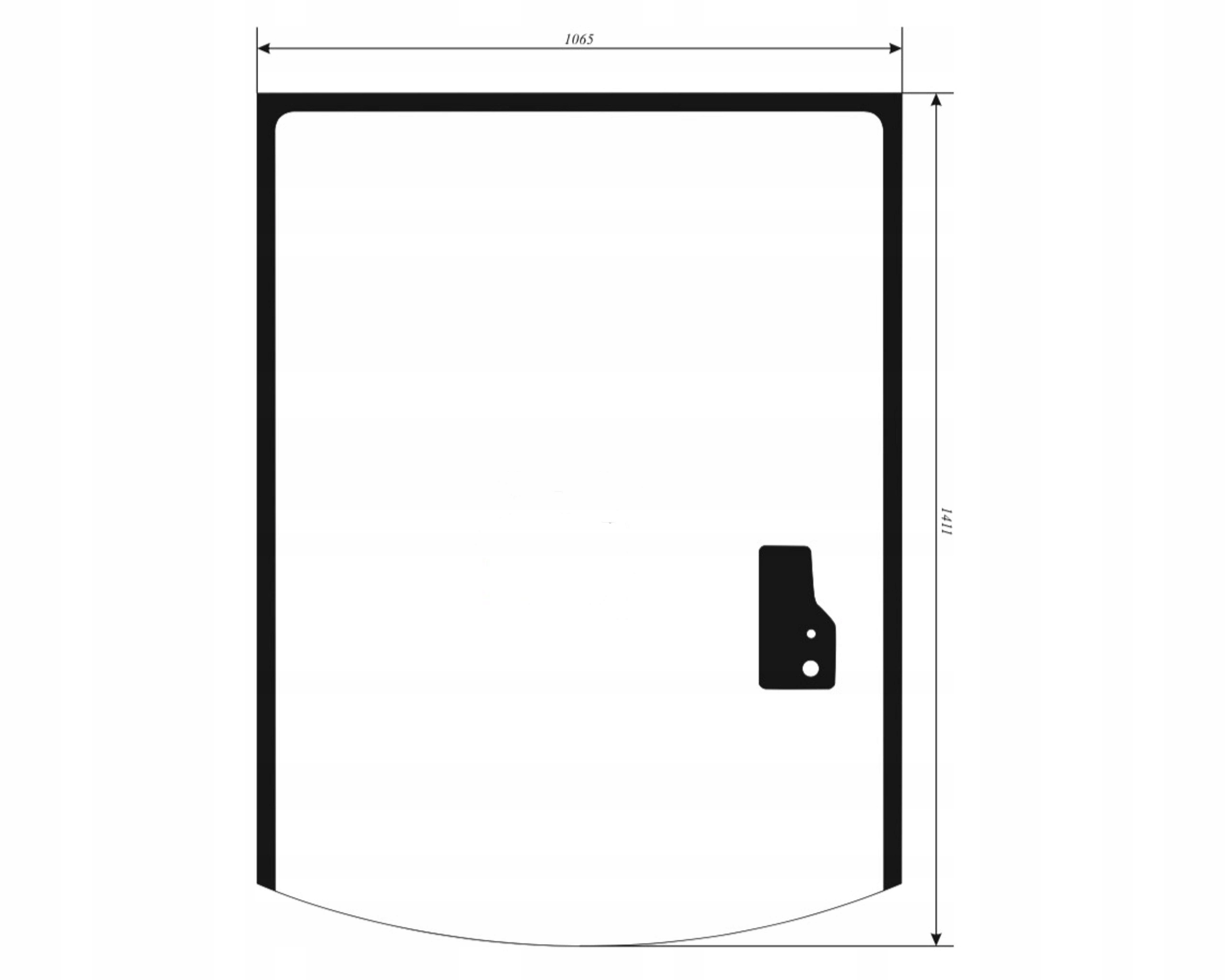 Szyba hartowana tylna uchylna sitodruk koparko-ładowarka JCB 3CX kabina P21