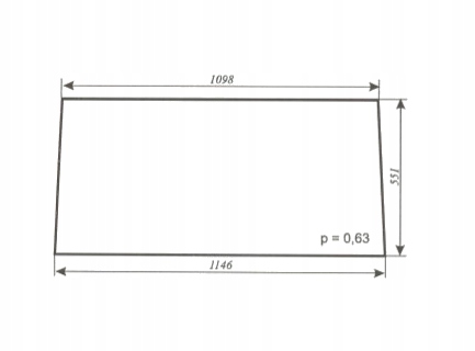 szyba tylna do ciągnika Ursus C-330 C-360 kabina Koźmin Z.Szyszka