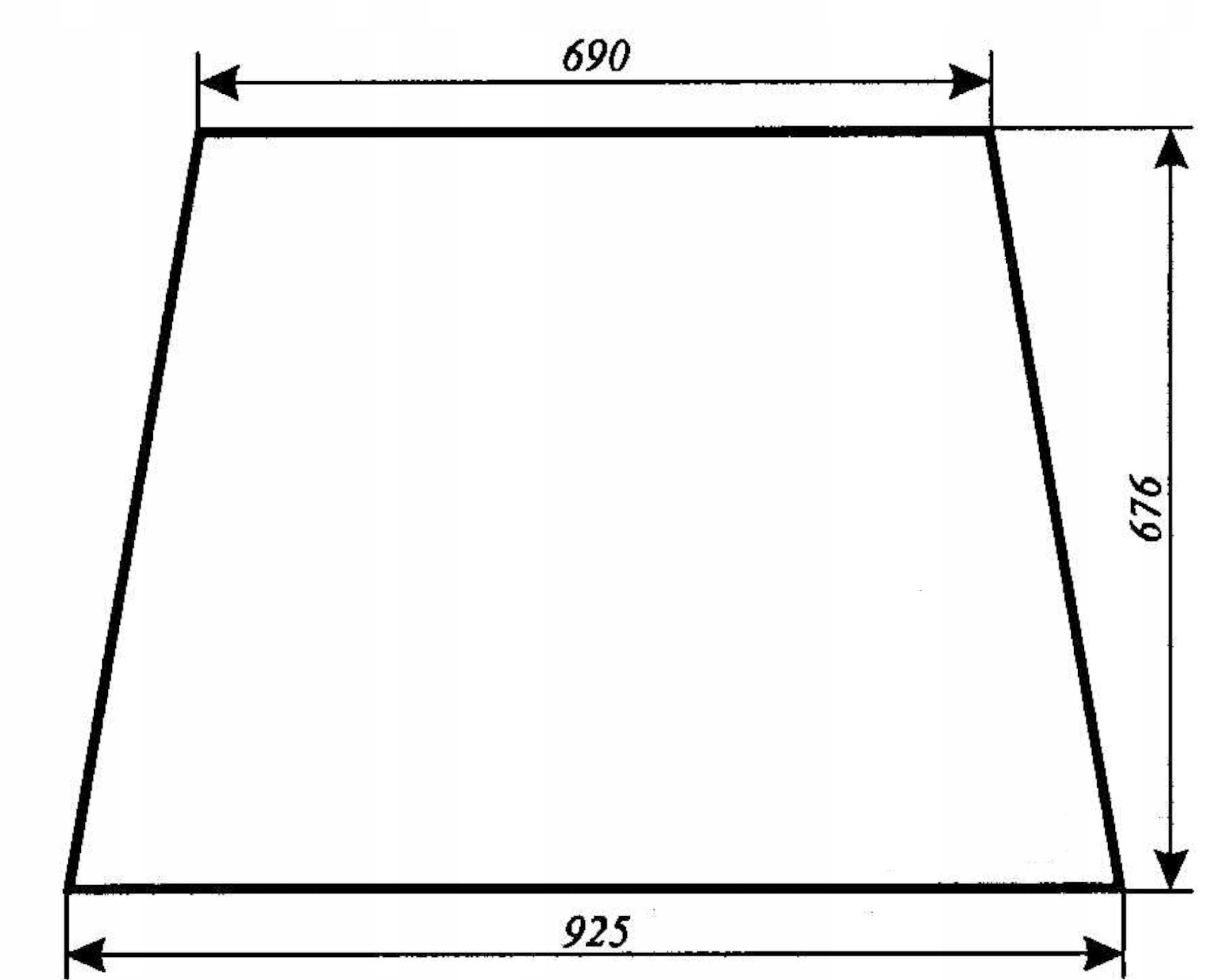 Szyba boczna - bok Massey Ferguson MF-255 kabina Chełmża, Lubsko KBMF/1