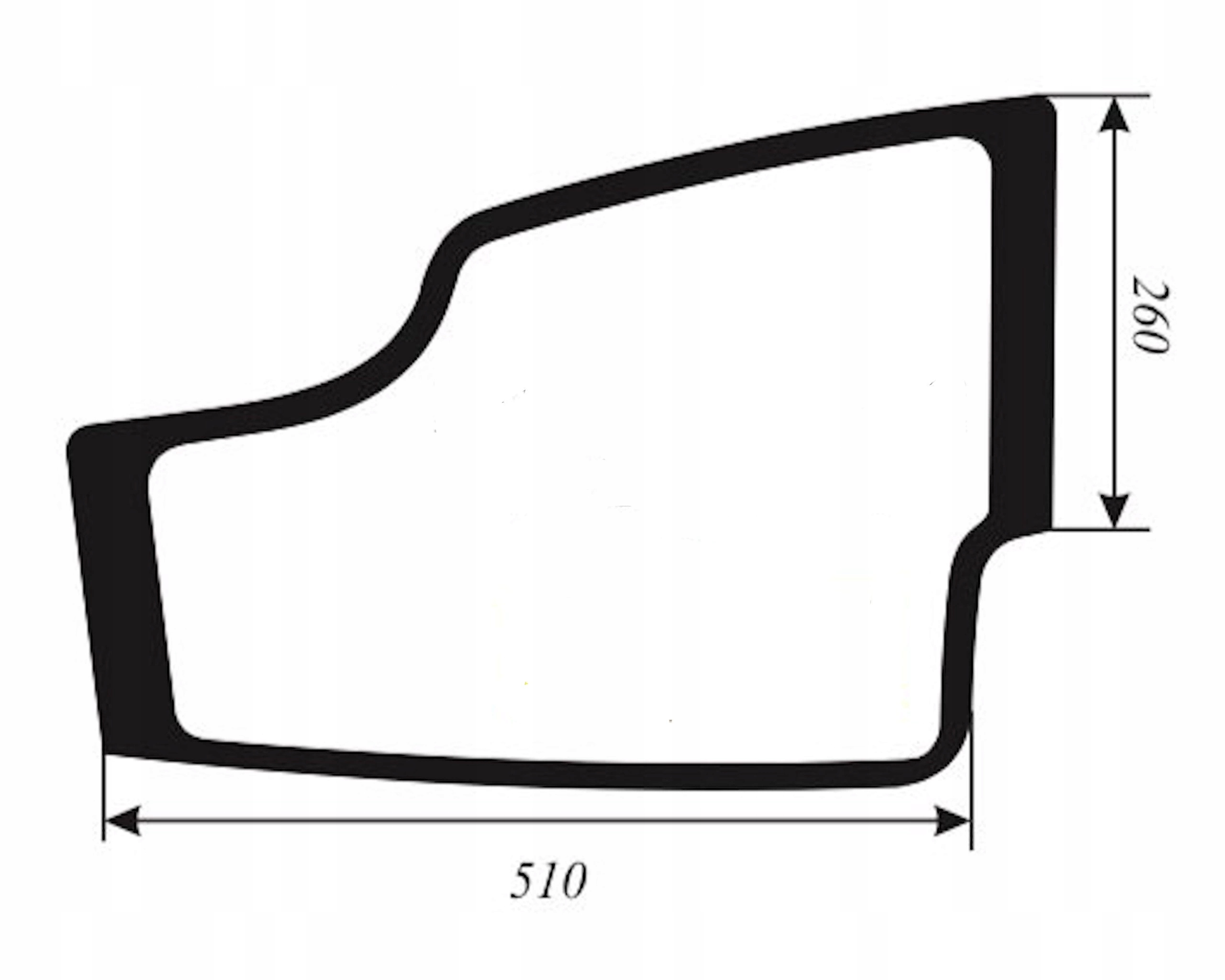 Szyba drzwi dolna JCB 8040 ZTS, 8045 ZTS, 8050 ZTS 827/80381