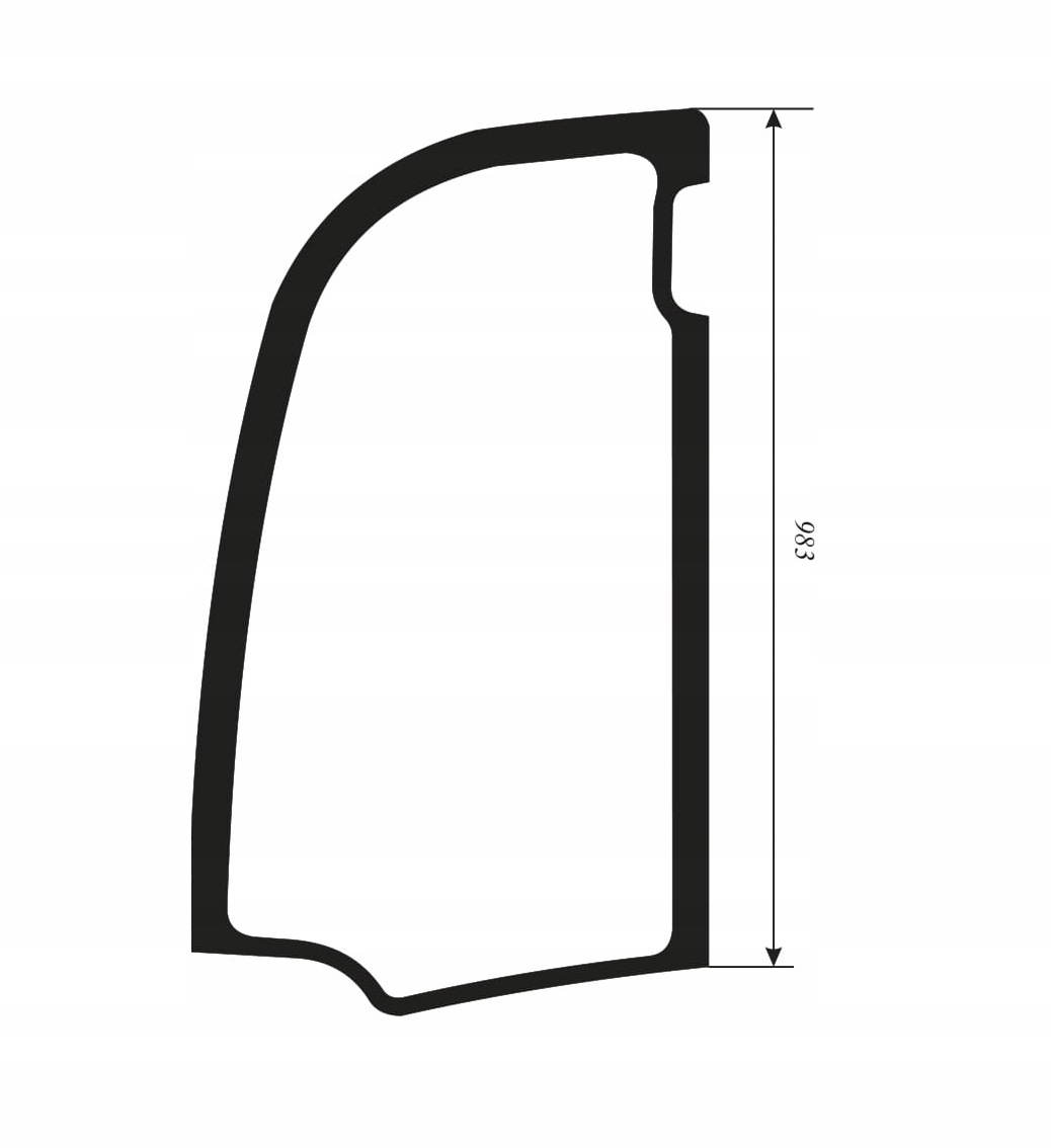 Szyba drzwi górna JCB 8040 ZTS, 8045 ZTS, 8050 ZTS 827/80380