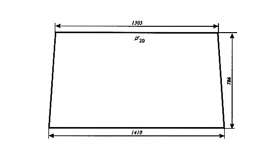 szyba tylna / przednia do ciągnika Fendt Farmer 600 LS LSA