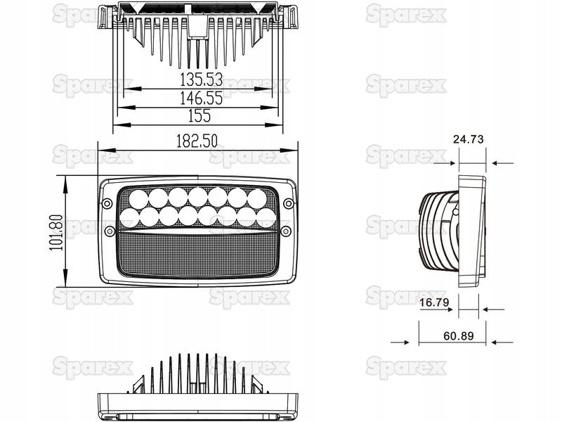 Lampa Robocza Led przód góra Fendt Massey Ferguson