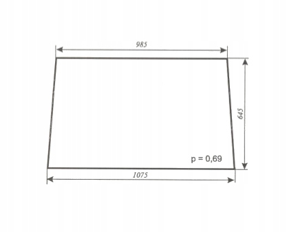 szyba Tylna - tył do ciągnika MF, Ursus C-330 C-360 kabina Ciechocin