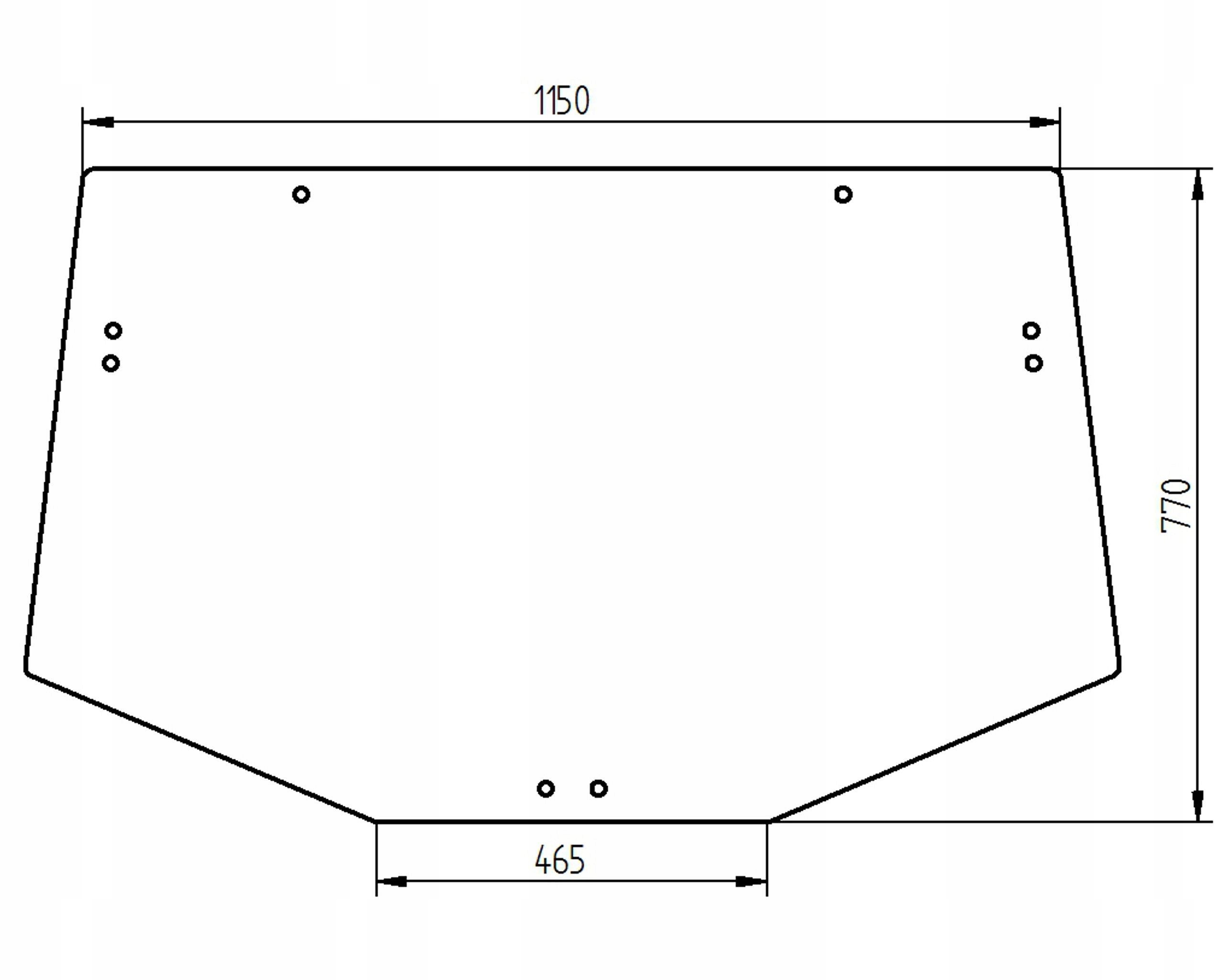 Szyba ciągnika John Deere serie 6000 tylna L171335