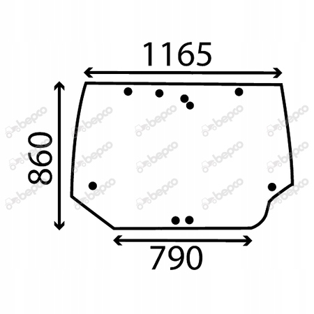 Szyba tylna - tył Case MX CX, McCormick MTX 284947A2