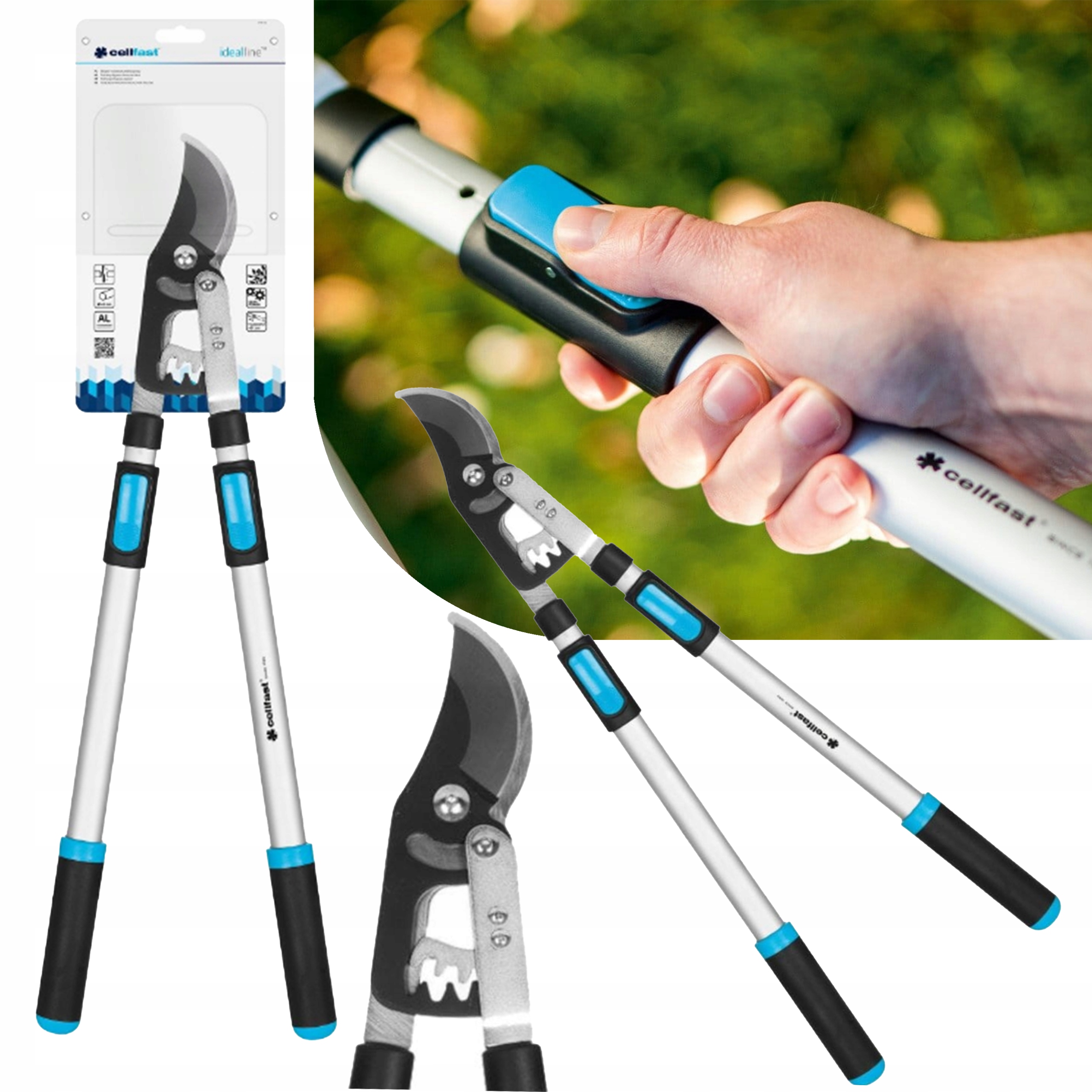 Sekator nożycowy prosty teleskopowy Cellfast CELLPRO