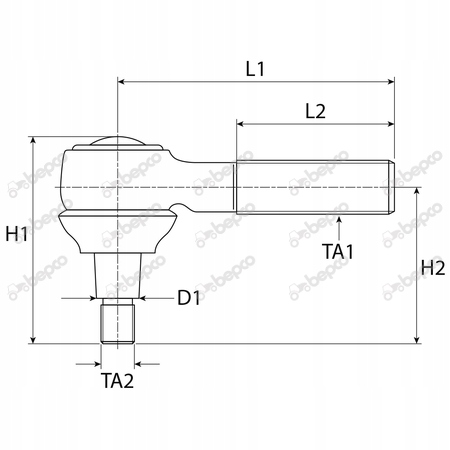 Przegub Kulowy Drążka Massey Ferguson 1014,1114