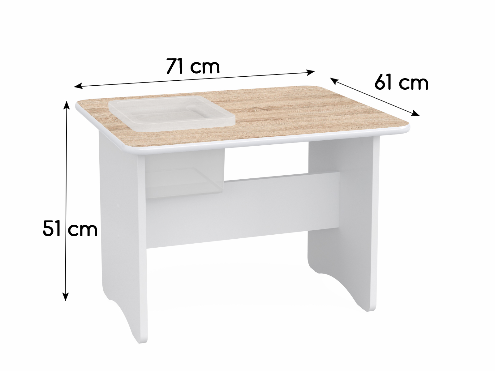 012 Stolik dziecięcy biało-wenge