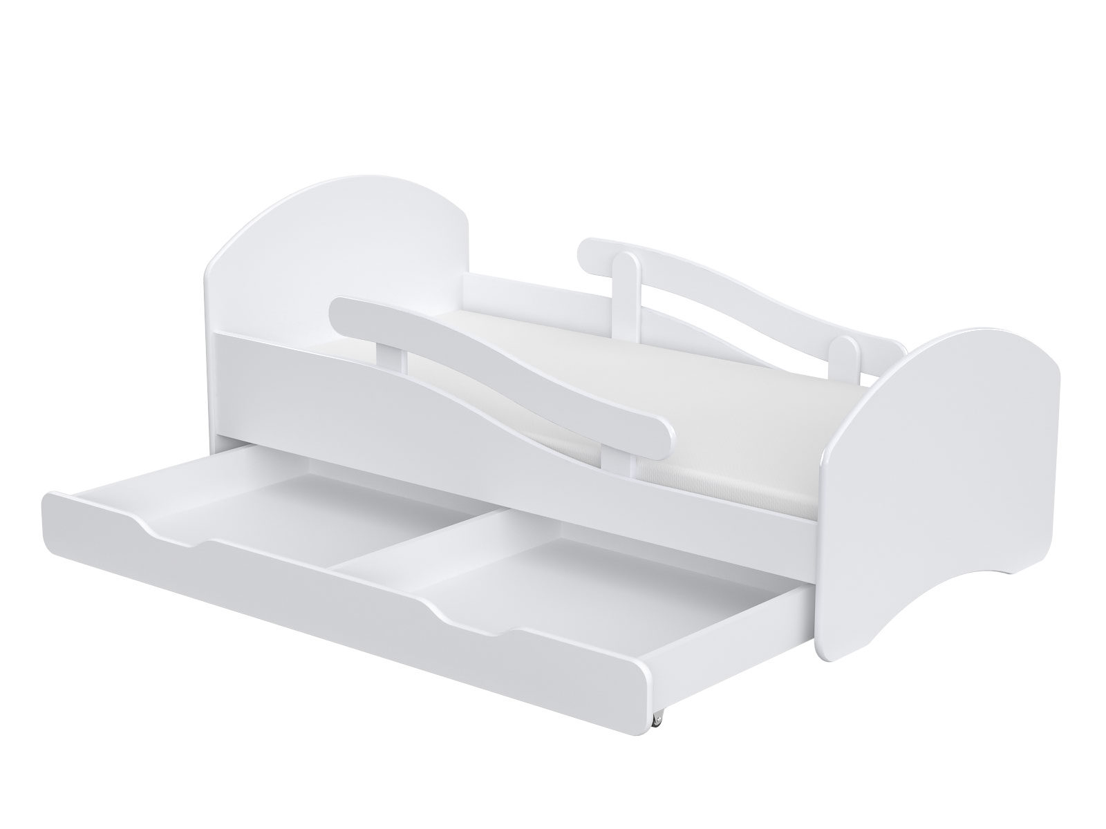 Łóżko dziecięce LEO 140x70 biało-wenge