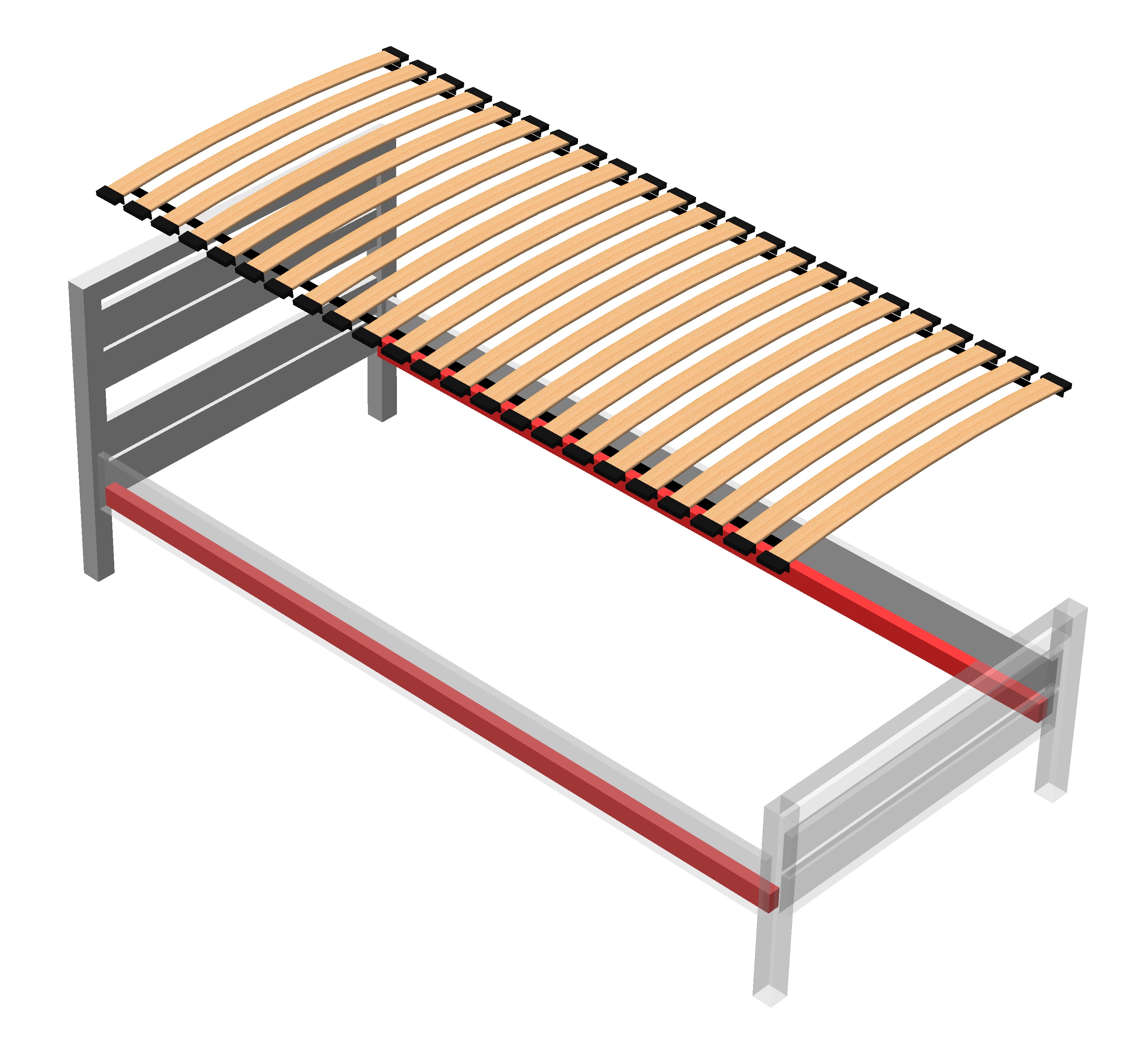 Stelaż z listwy sprężynującej FLEX 160x80 (13 listew)