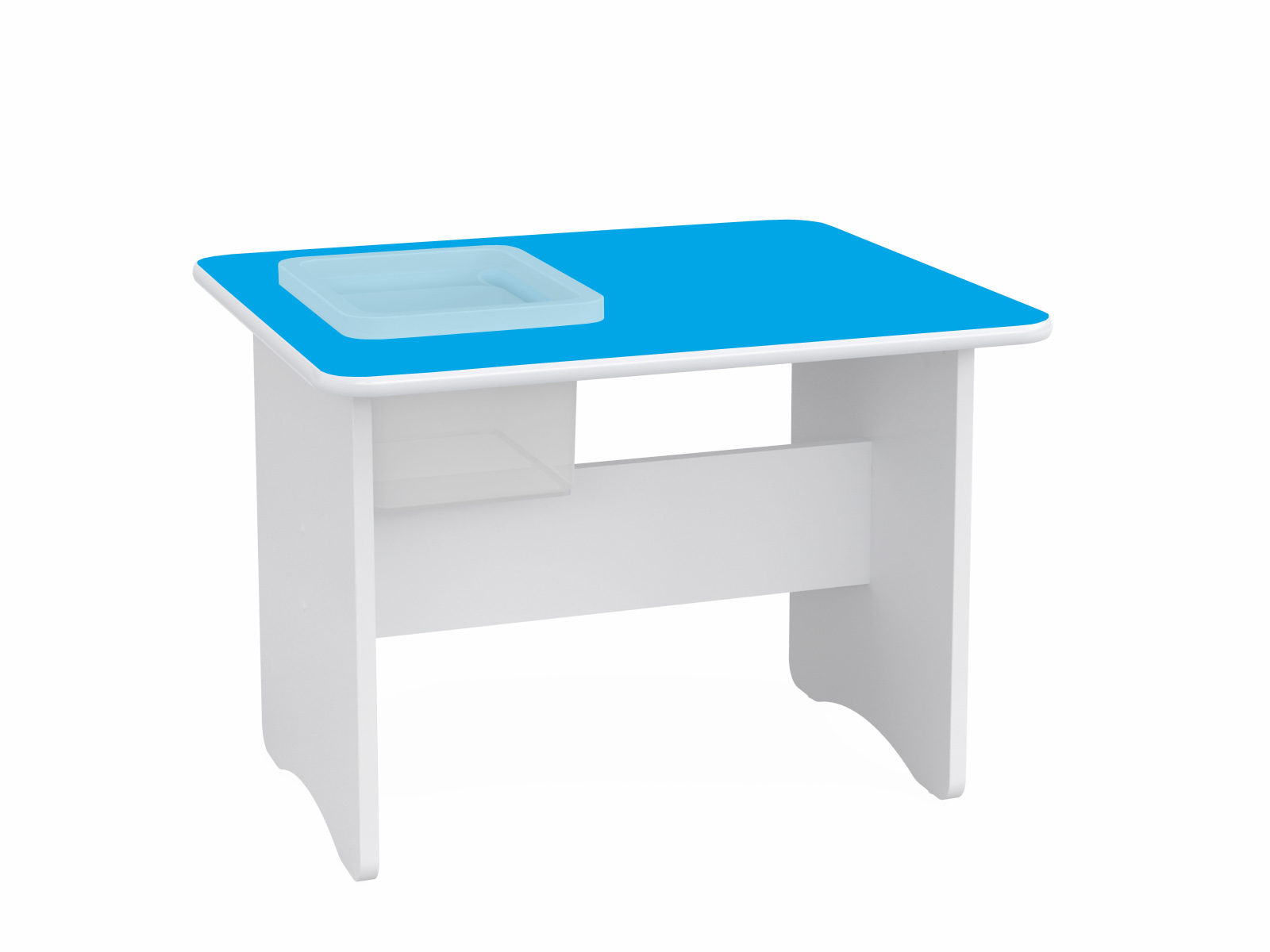 012 Stolik dziecięcy biało-niebieski