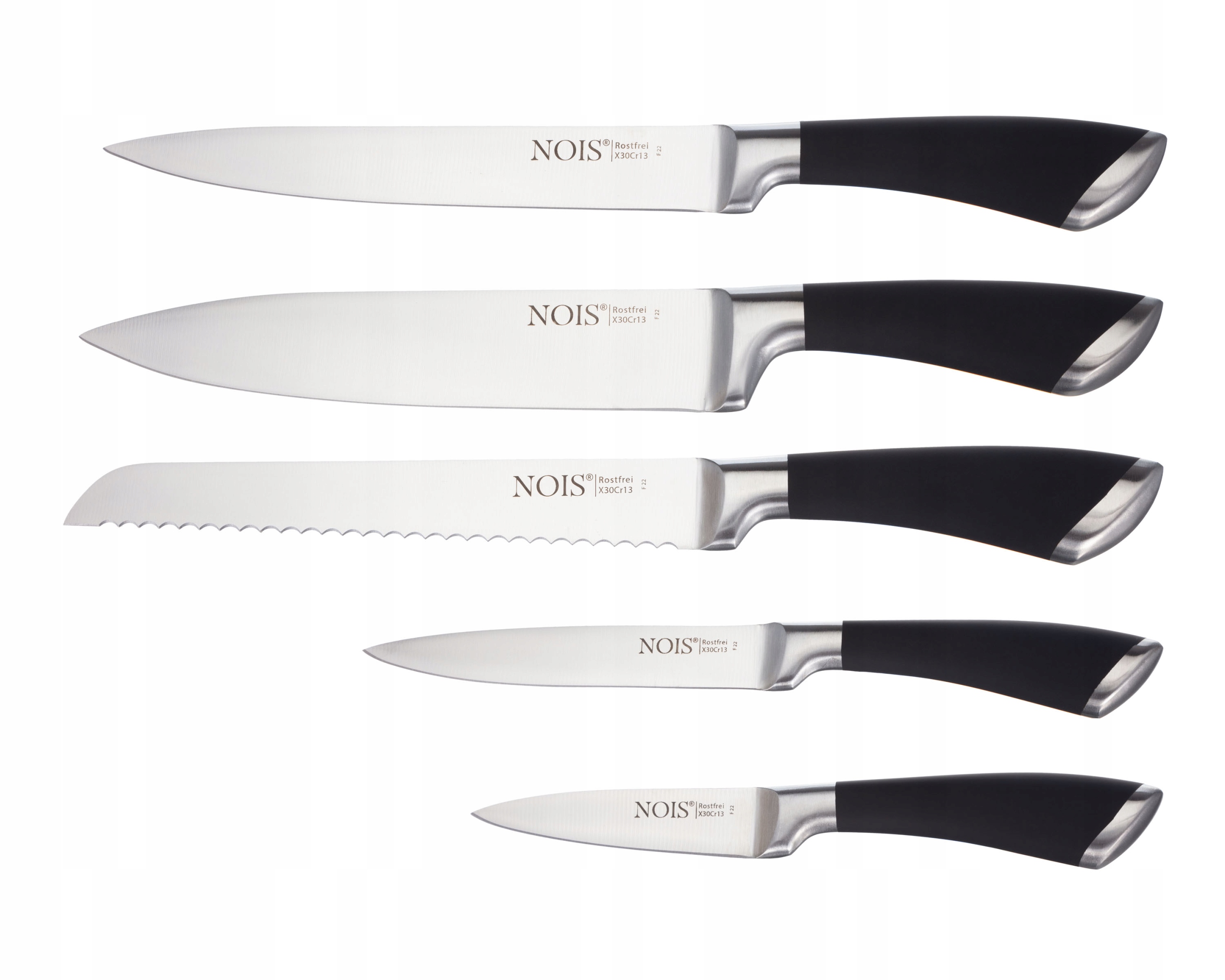 Zestaw noży LUPUS w bloku 6 elementów NOIS