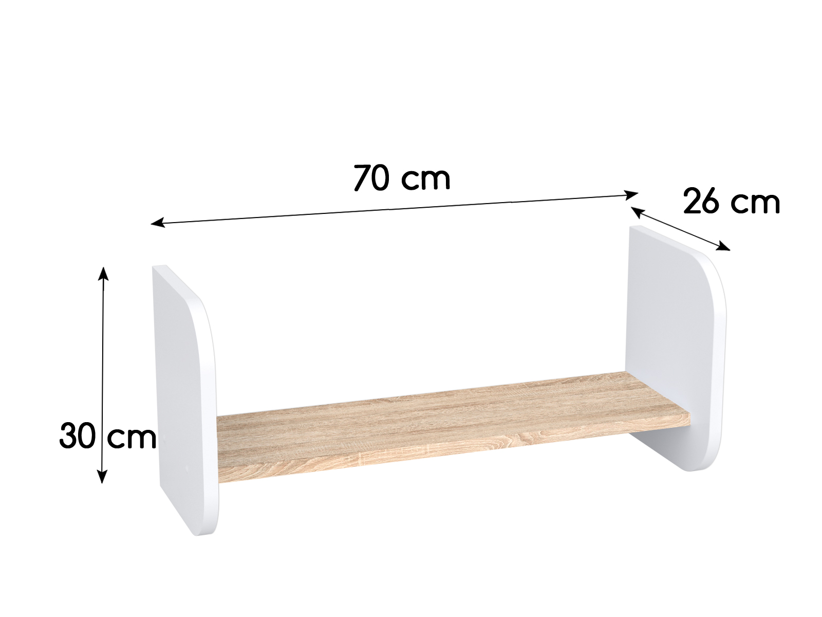 014 Półka 70 biało-różowe