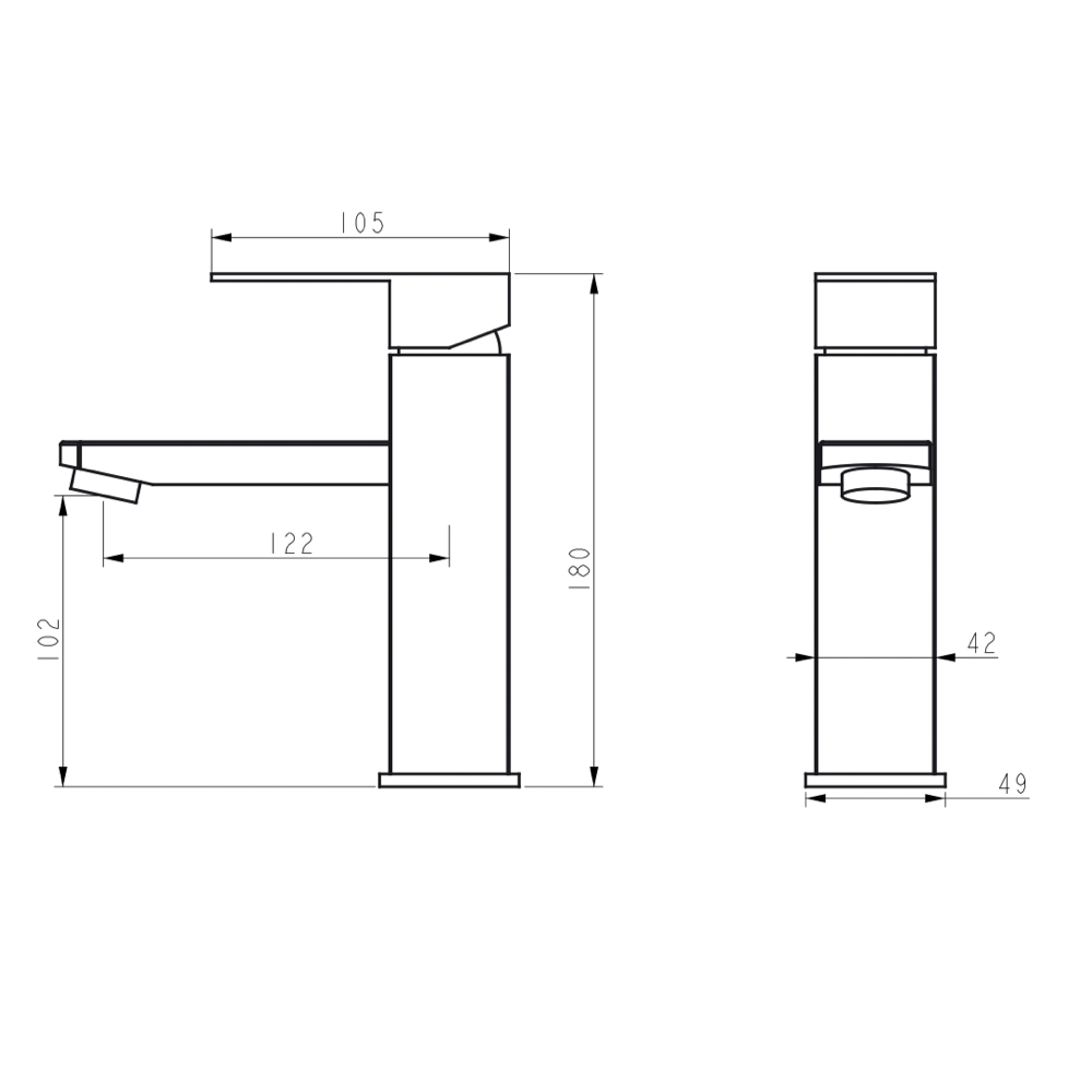 Bateria umywalkowa WEZER PRO1B-02