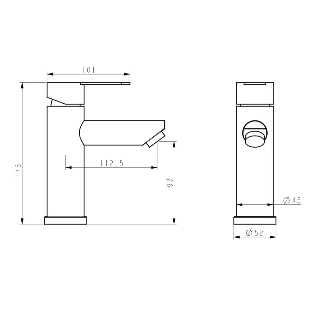 Bateria umywalkowa WEZER EKO1A-09