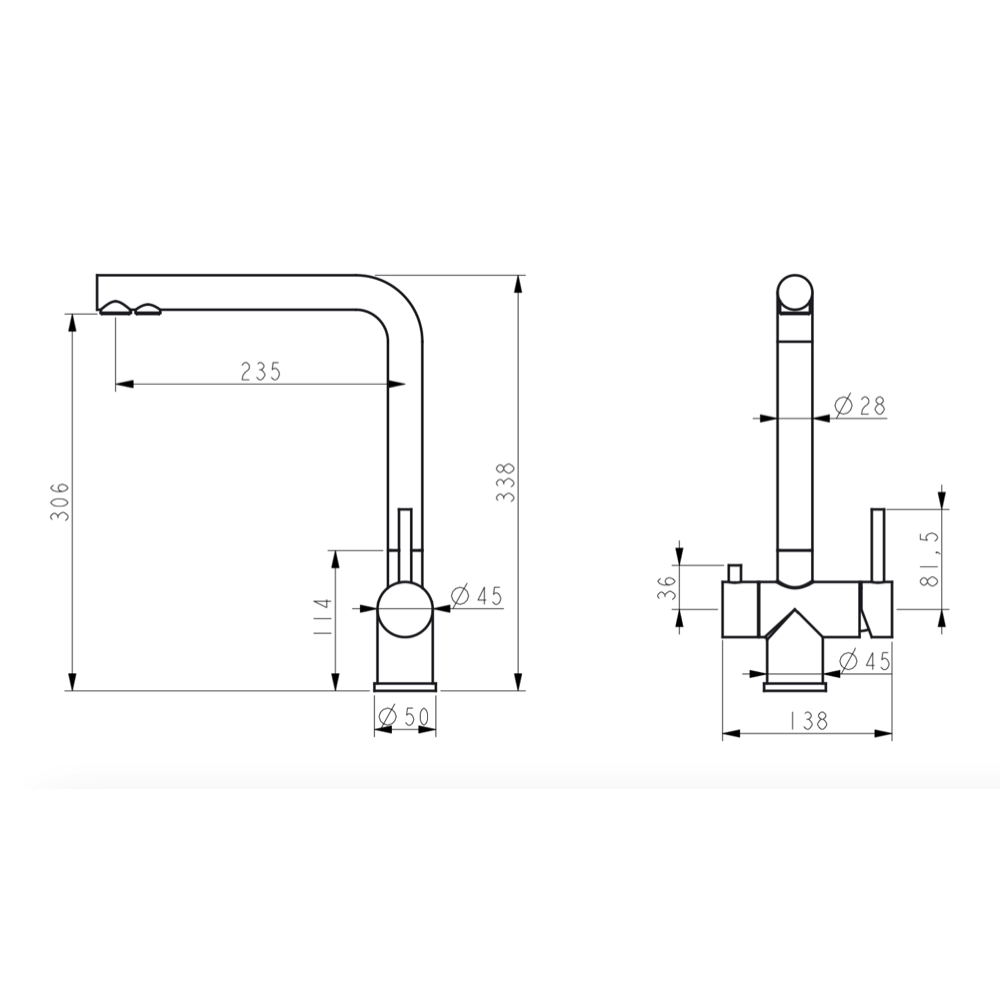 Bateria kuchenna WEZER EKO41C-01 z podłączeniem do filtra wody