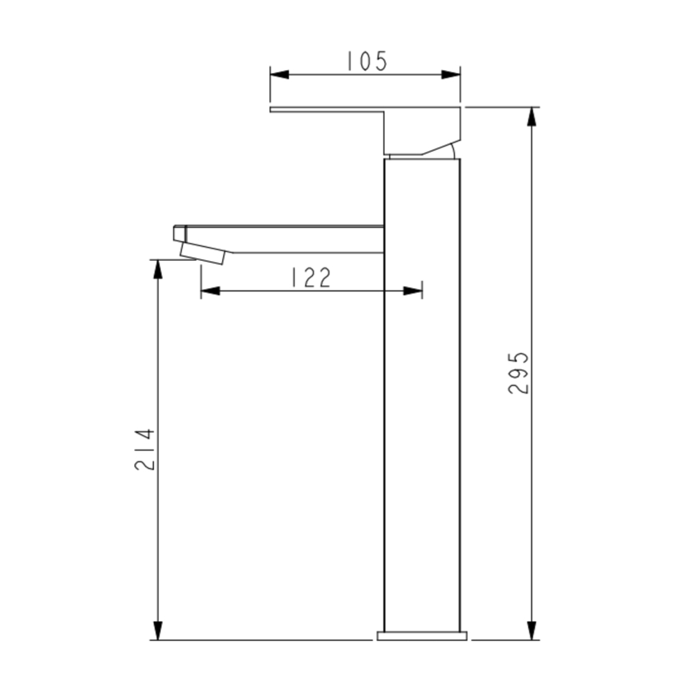 Bateria umywalkowa wysoka WEZER PRO11B-02-BLACK