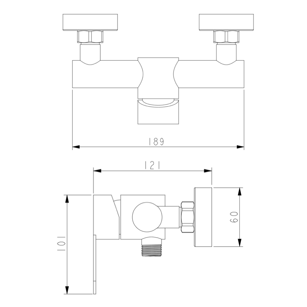 Baterie prysznicowa WEZER EKO5A-09 z zestawem prysznicowym
