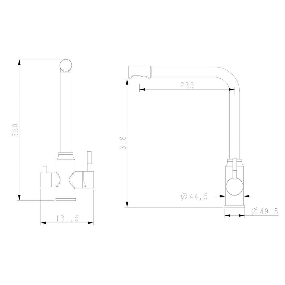Bateria kuchenna WEZER EKO4C-01 z podłączeniem do filtra wody
