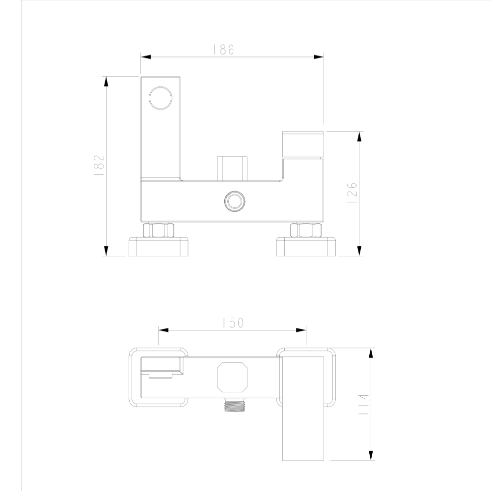 Bateria wannowa WEZER PRO3B-02-BLACK z zestawem prysznicowym