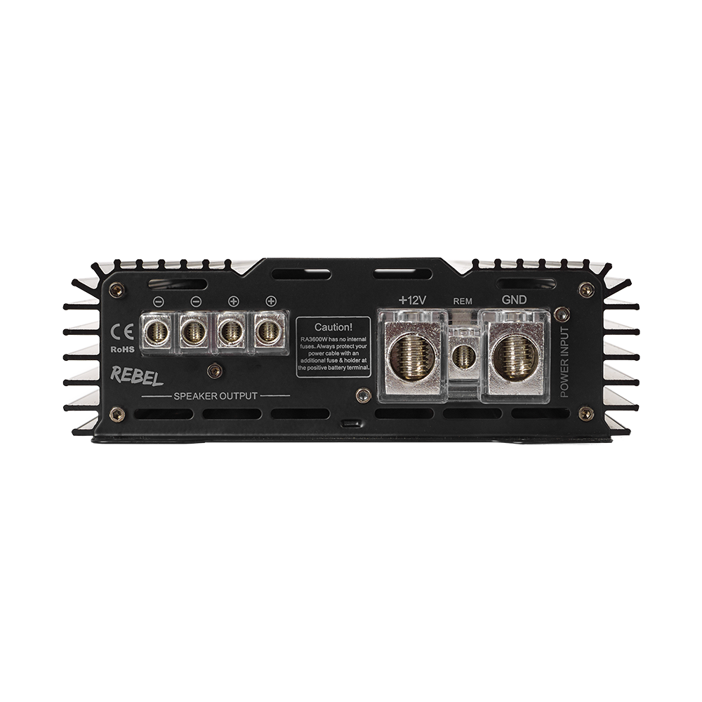 BASSHABIT REBEL RA3600W - panel sterowania wzmacniacza