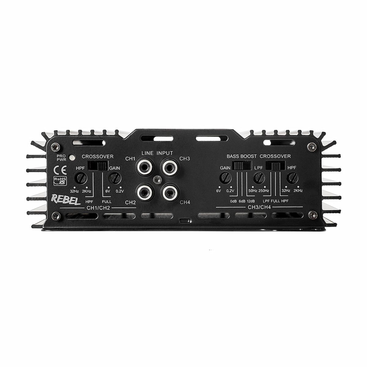 BASSHABIT REBEL RA800W - panel sterowania wzmacniacza