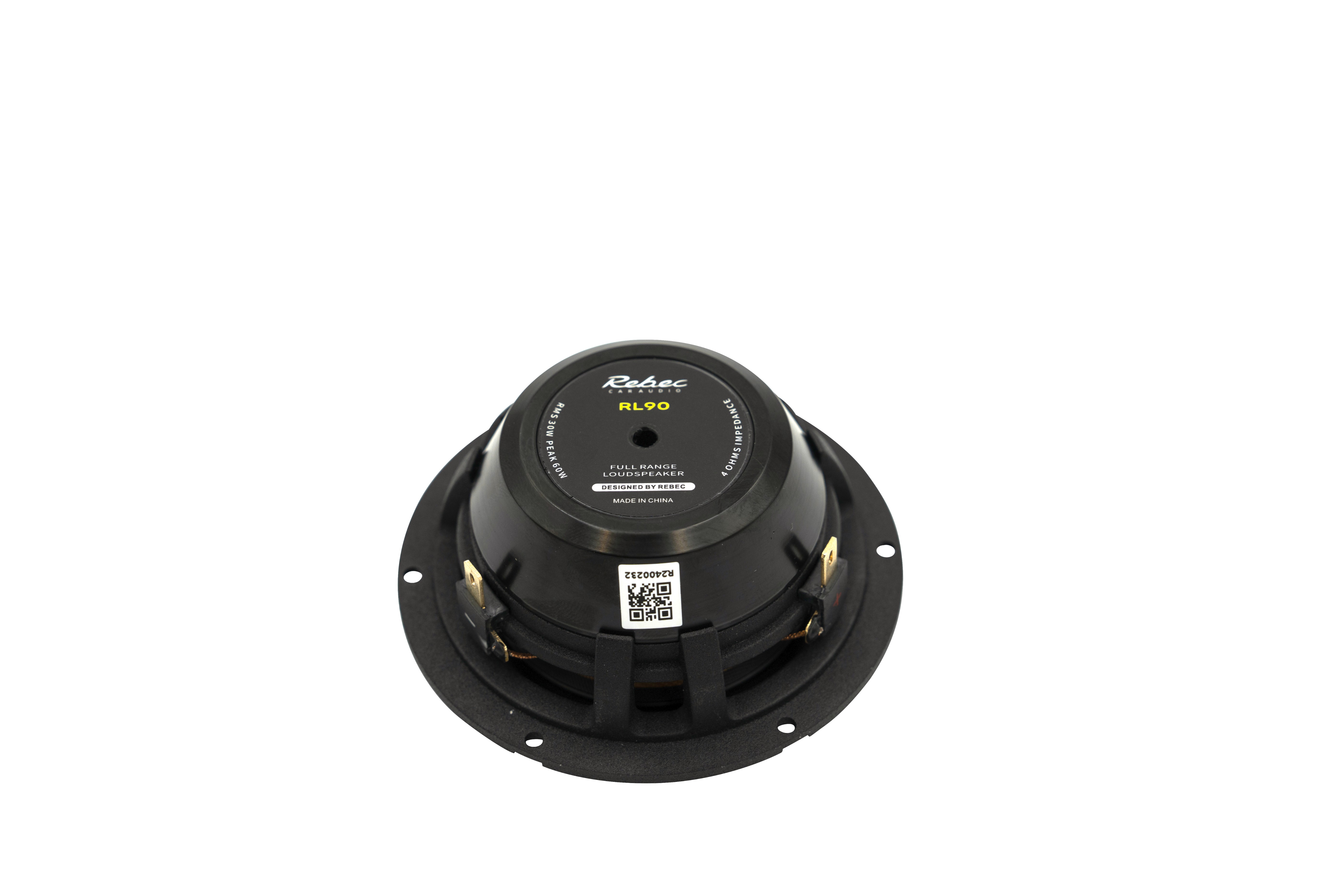 Rebec RL90 tył głośnika z oznaczeniem 30W RMS i 4 Ohm
