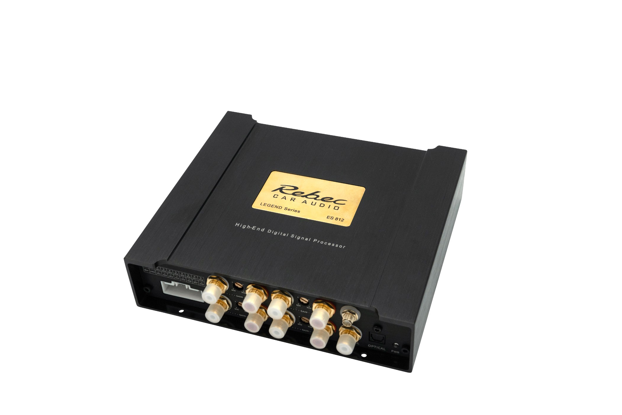 Rebec Legend Series ES812 złącza i regulacje DSP
