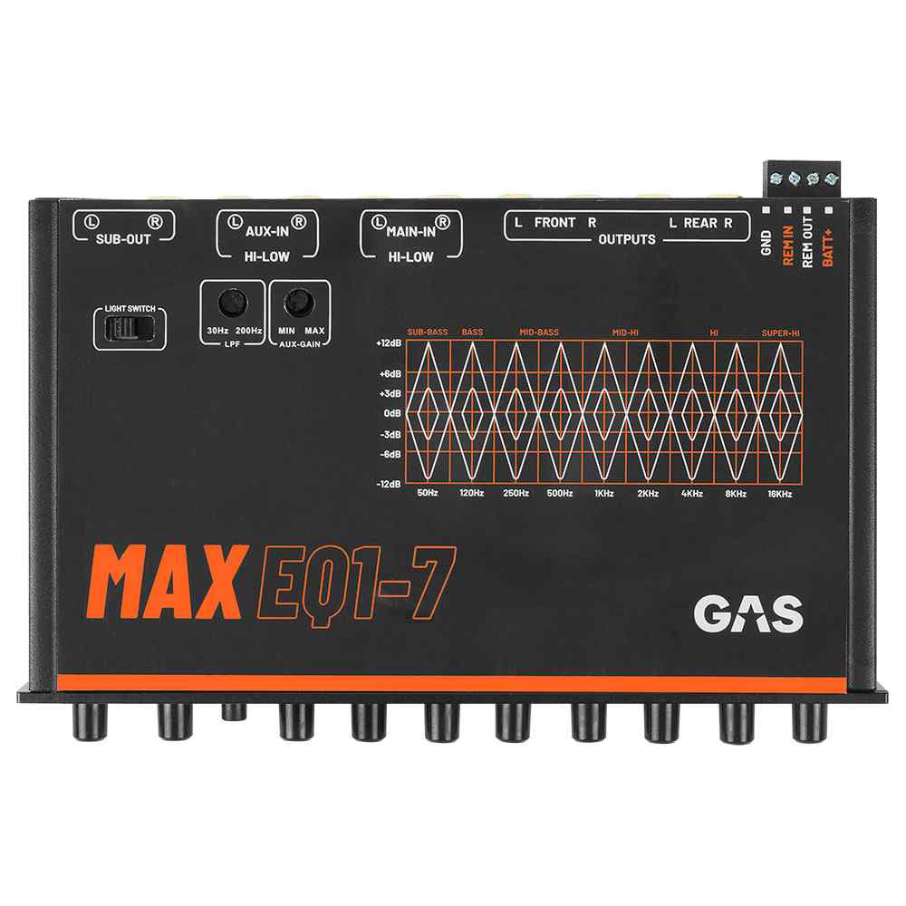 GAS Audio MAX EQ1-7 korektor graficzny DSP detale