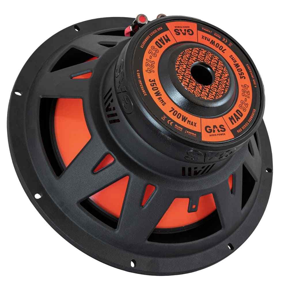 GAS Audio Power MAD S2-124 kosz magnes i oznaczenie mocy