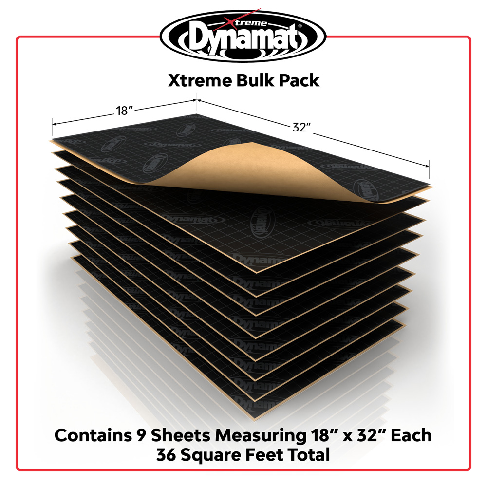 Dynamat Xtreme Bulk Pack arkusze i wymiary 18 x 32 cale