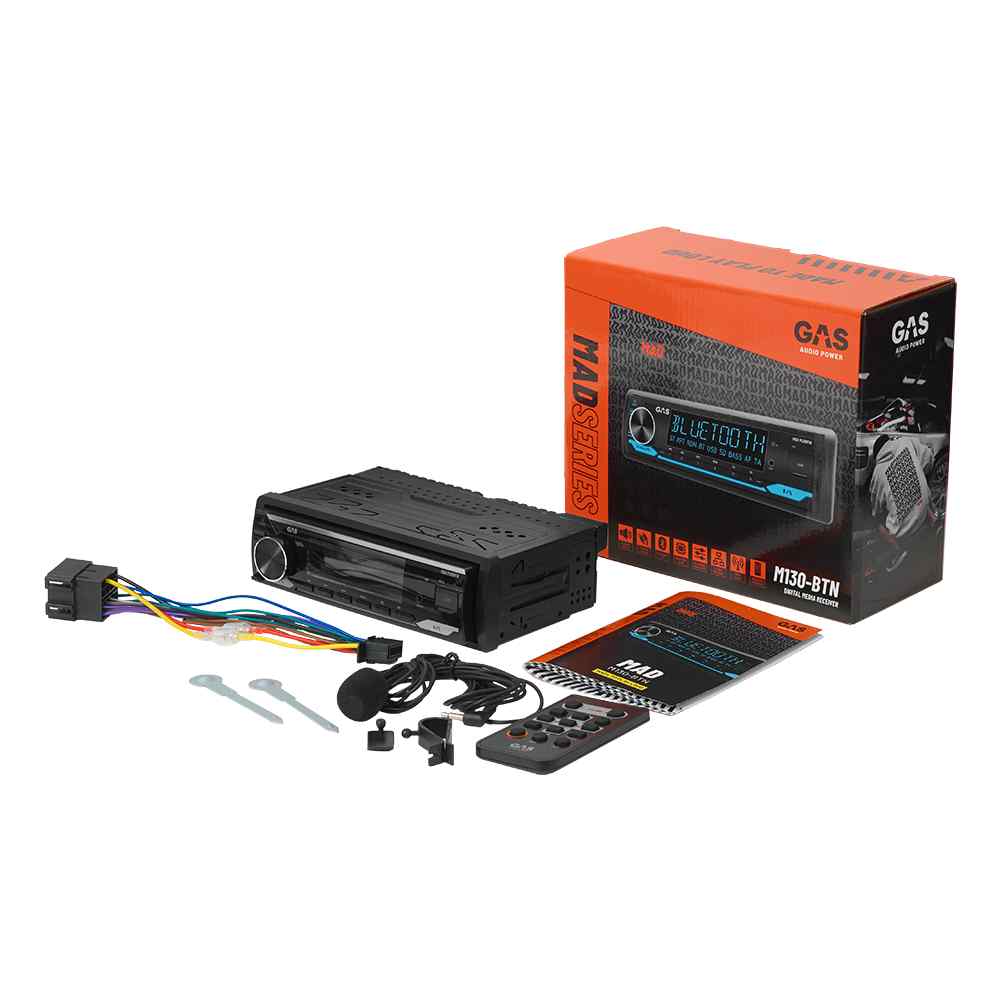 GAS Audio Power MAD M130-BTN radio w instalacji car audio