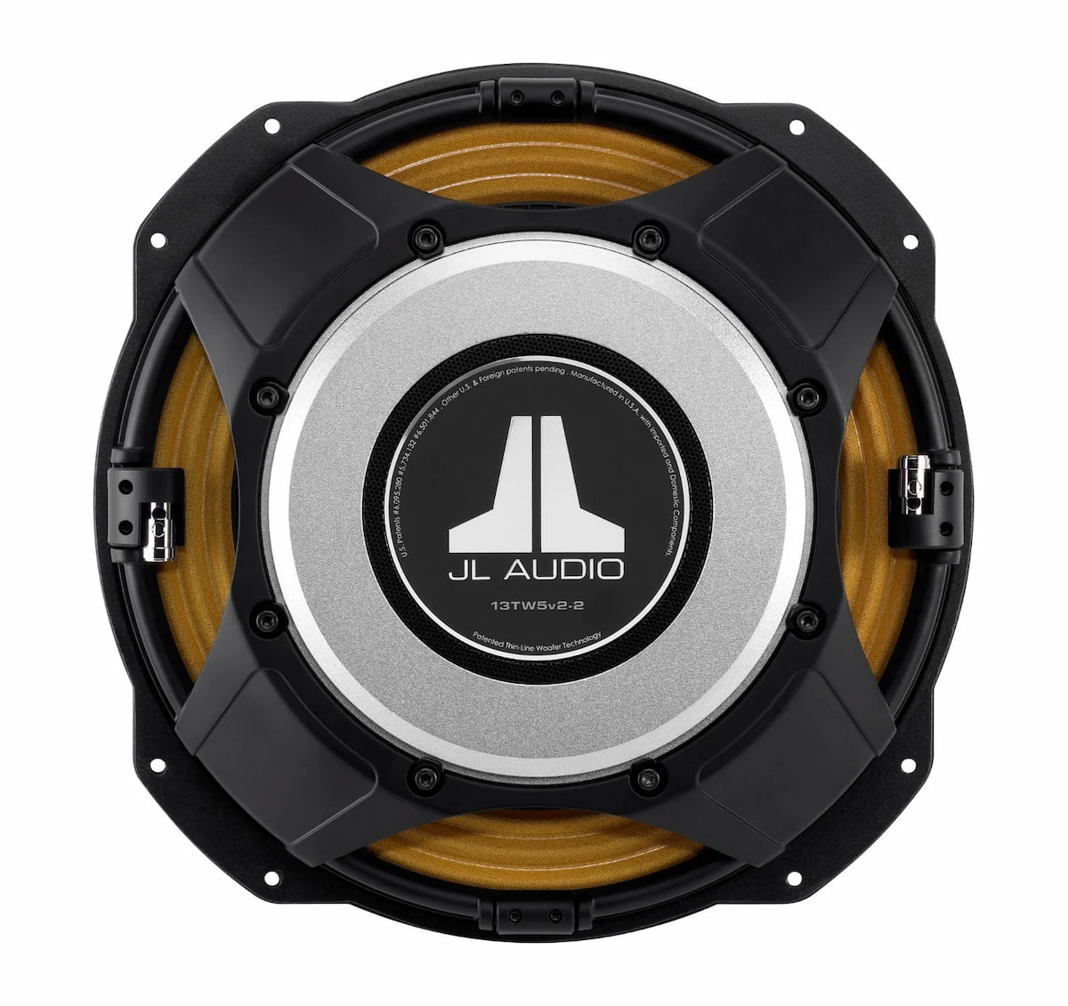 JL AUDIO 13TW5v2-2 tył subwoofera i zaciski
