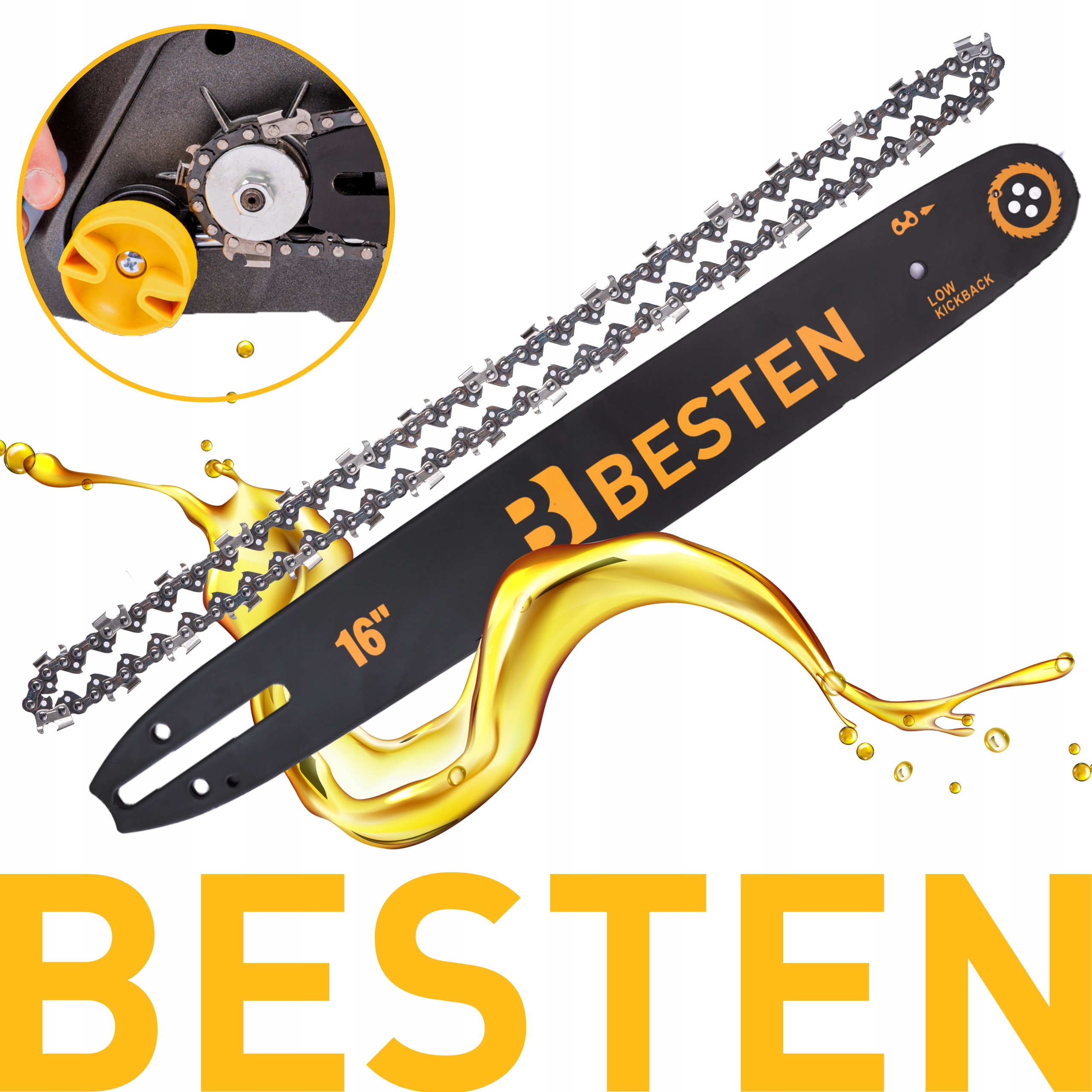 PIŁA ŁAŃCUCHOWA PILARKA ELEKTRYCZNA DO DREWNA 2400W PROWADNICA 40CM + OLEJ