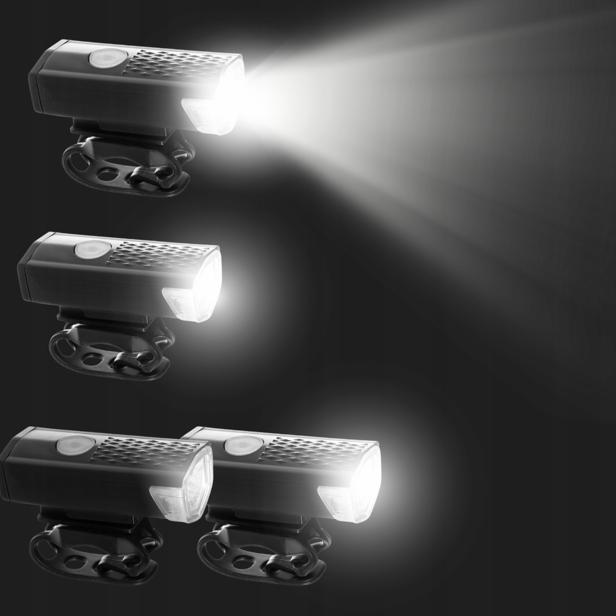 LAMPKA ROWEROWA LED TYŁ PRZÓD DO ROWERU ZESTAW USB ŚWIATŁO BIAŁE I CZERWONE