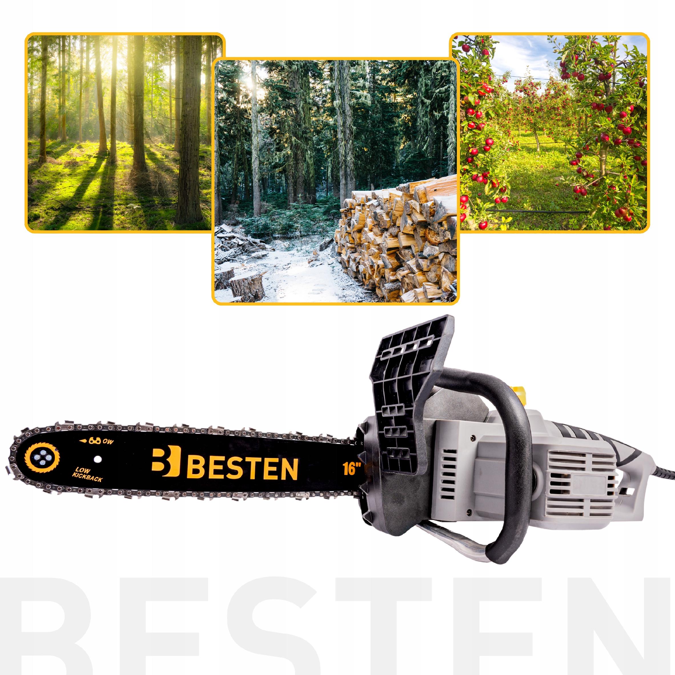 PIŁA ŁAŃCUCHOWA PILARKA ELEKTRYCZNA DO DREWNA 2400W PROWADNICA 40CM + OLEJ