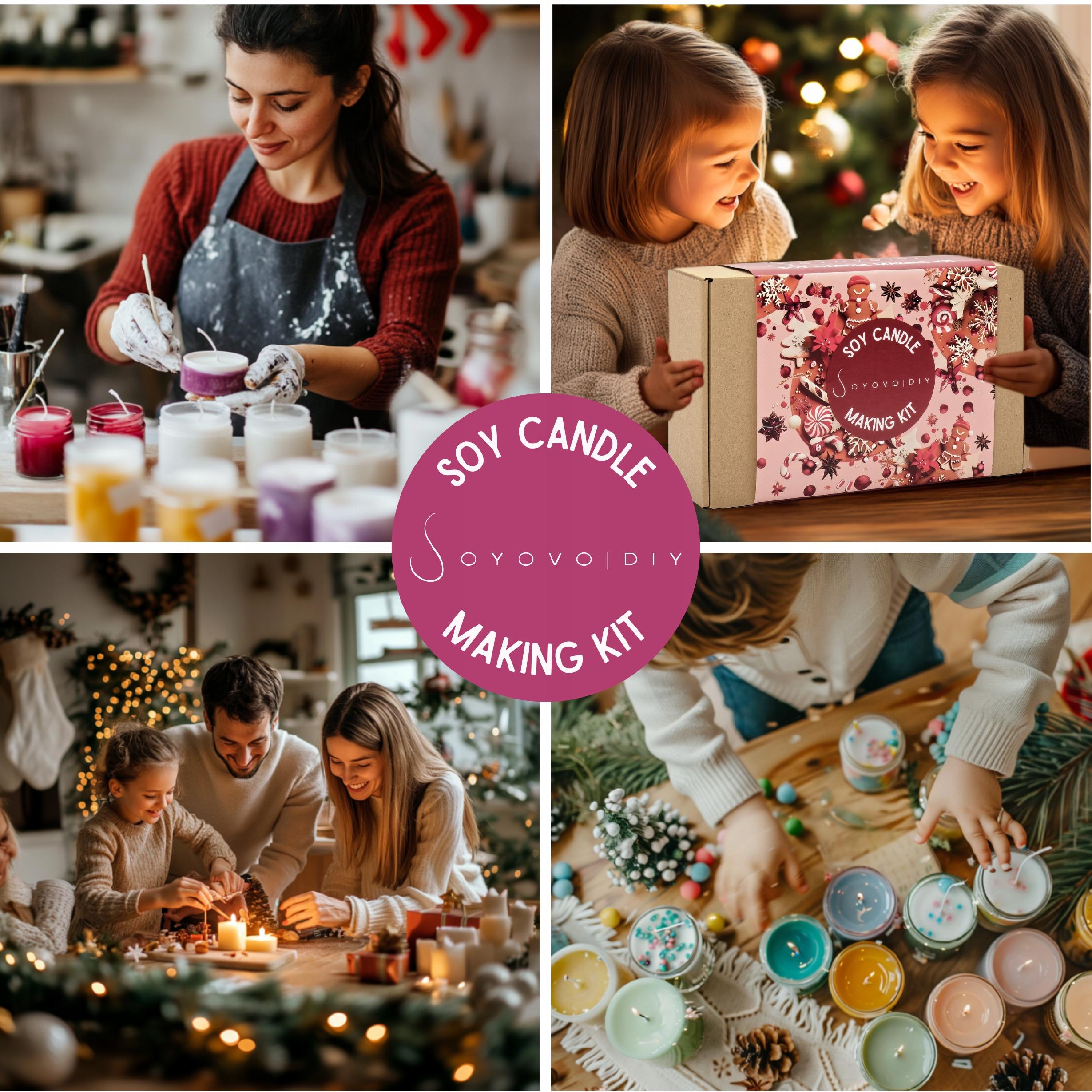 ZESTAW DO ROBIENIA ŚWIEC ŚWIECZEK SOJOWYCH DIY FOREMKI WOSK OLEJEK PREZENT