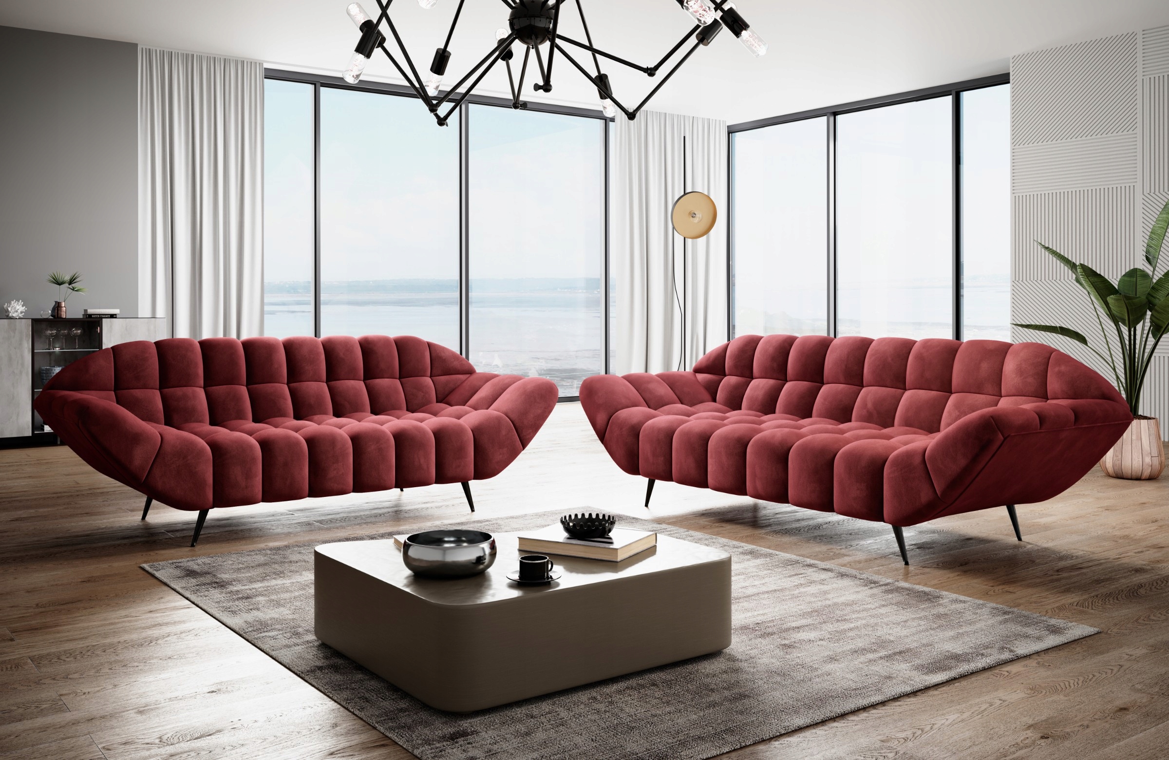 Nowoczesna wygodna kanapa sofa GAPPA 3 osobowa WERSAL pikowana