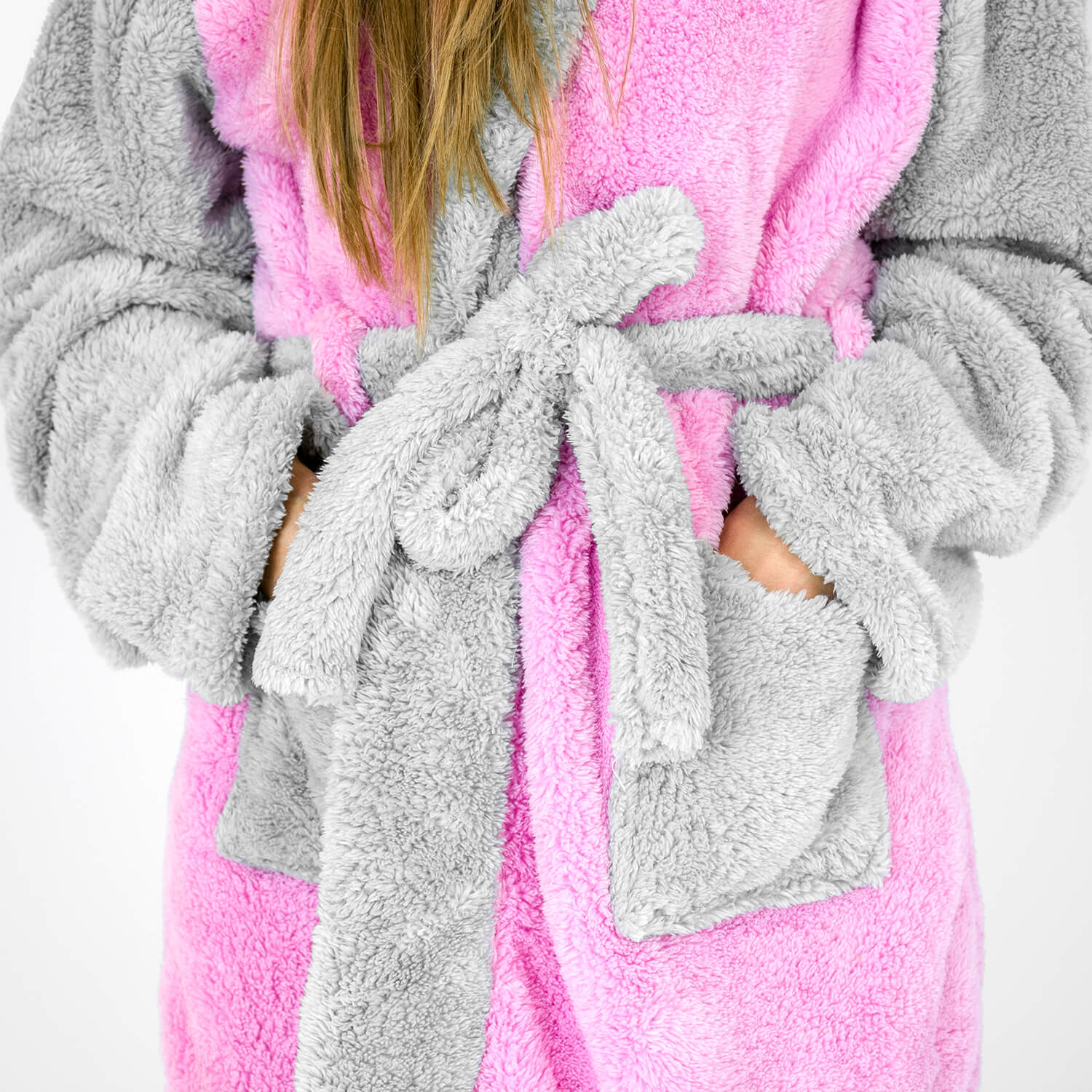 Halat de baie, Onesies, model Krolik, microfibra SuperSoft, cu gluga, marimea S 4 4ecf459029bf569178c15636fea9266c