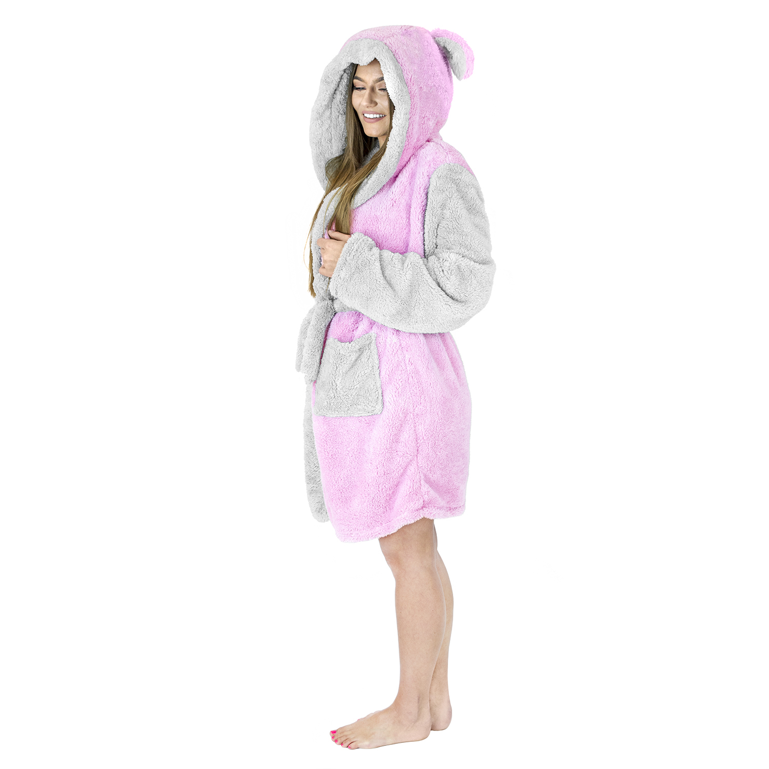 Halat de baie, Onesies, model Krolik, microfibra SuperSoft, cu gluga, marimea S 7 61a8ec66b0d205e15dad89ce5695c844
