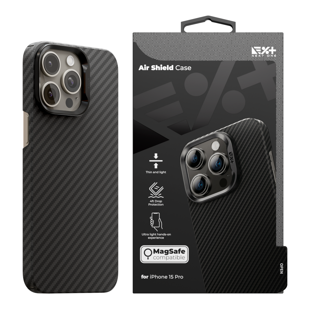 NEXT ONE Etui AirShield MagSafe Carbon iPhone 15 Pro