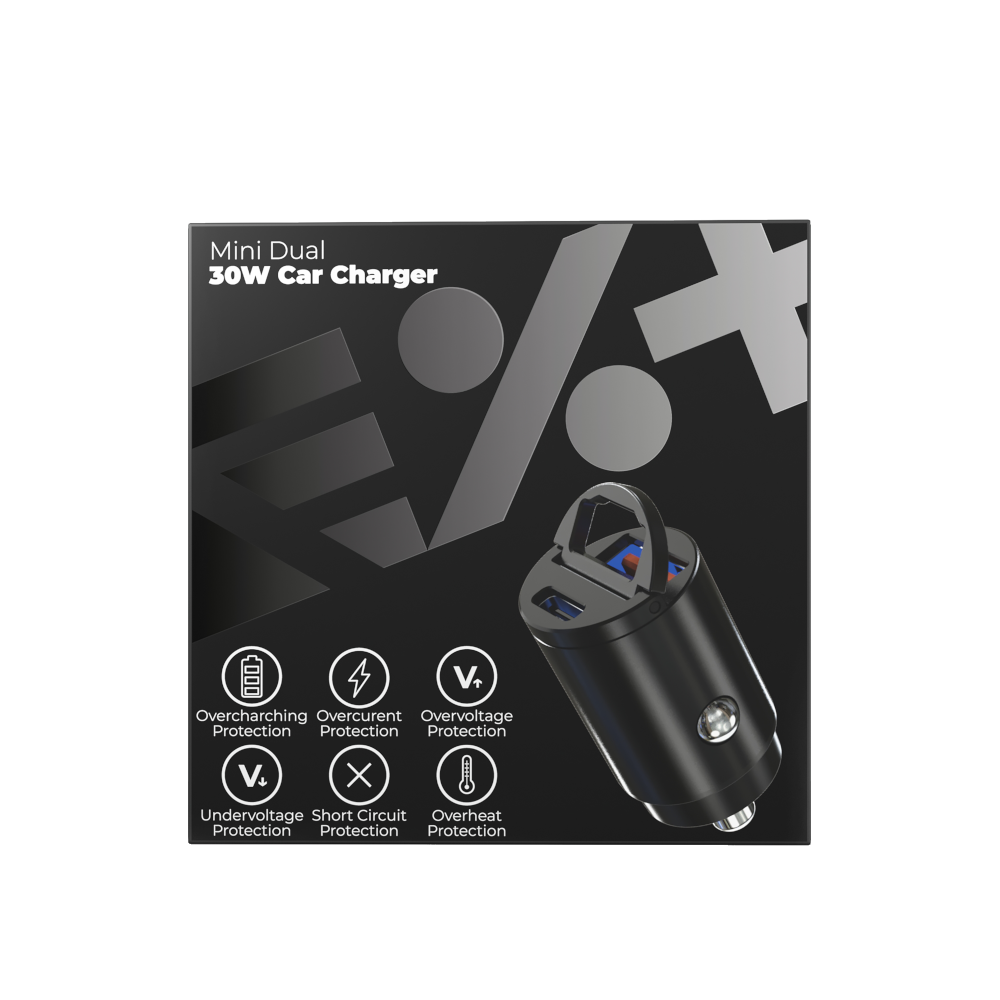 NEXT ONE Ładowarka samochodowa Mini Dual 30W PD/QC 3.0 1xUSB-C / 1xUSB-A