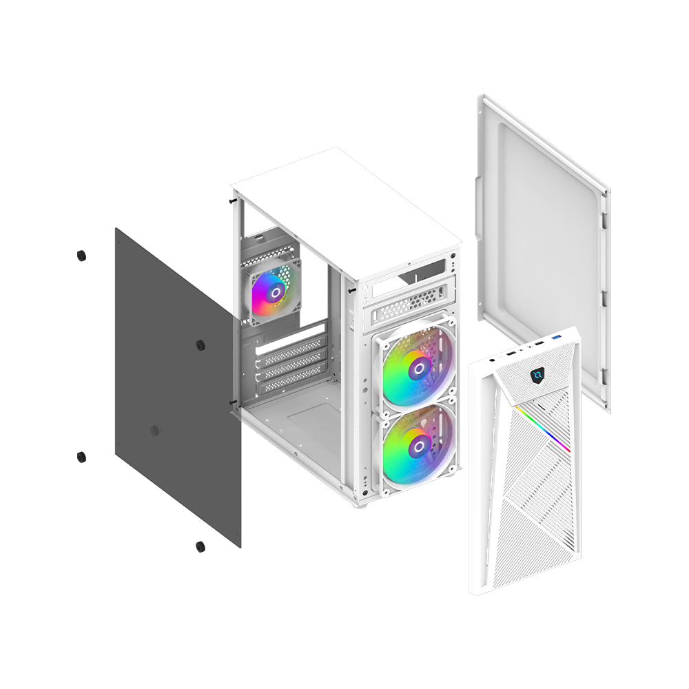 AQIRYS Obudowa do komputera BELLATRIX PRO white