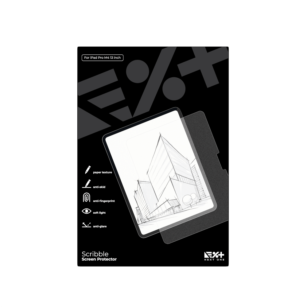 NEXT ONE Ochrona ekranu z teksturą papieru Scribble iPad Pro M4 13"